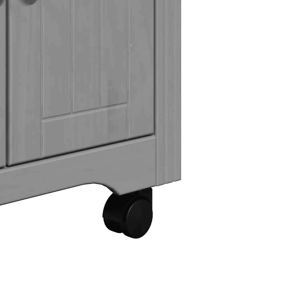 vidaXL Keukentrolley BODO 72x45x80 cm wit en bruin - Aashly