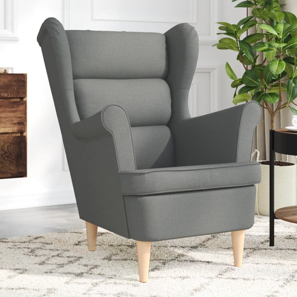 vidaXL Fauteuil 74x84x100 cm stof zwart - Aashly