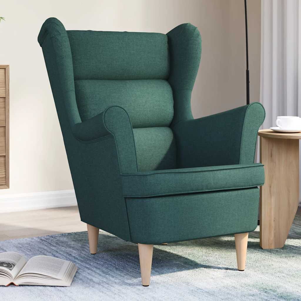 vidaXL Fauteuil 74x84x100 cm stof zwart - Aashly