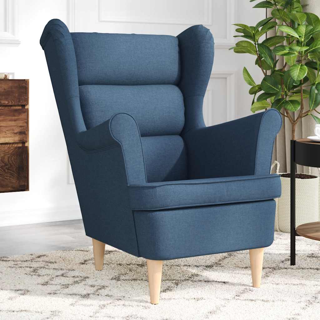 vidaXL Fauteuil 74x84x100 cm stof zwart - Aashly