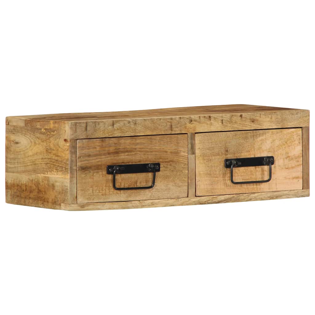vidaXL Tv-meubel wandmontage 100x30x19 cm massief ruw mangohout - Aashly