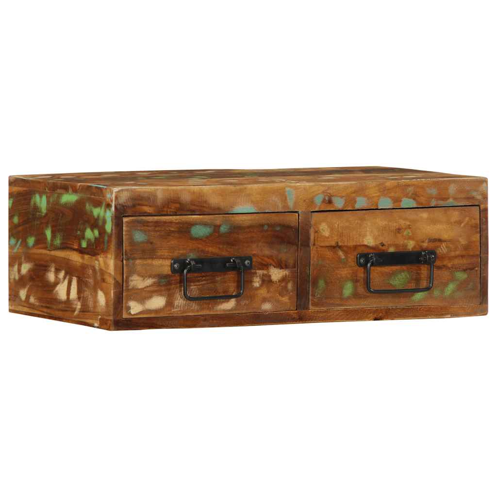 vidaXL Tv-meubel wandmontage 100x30x19 cm massief ruw mangohout - Aashly