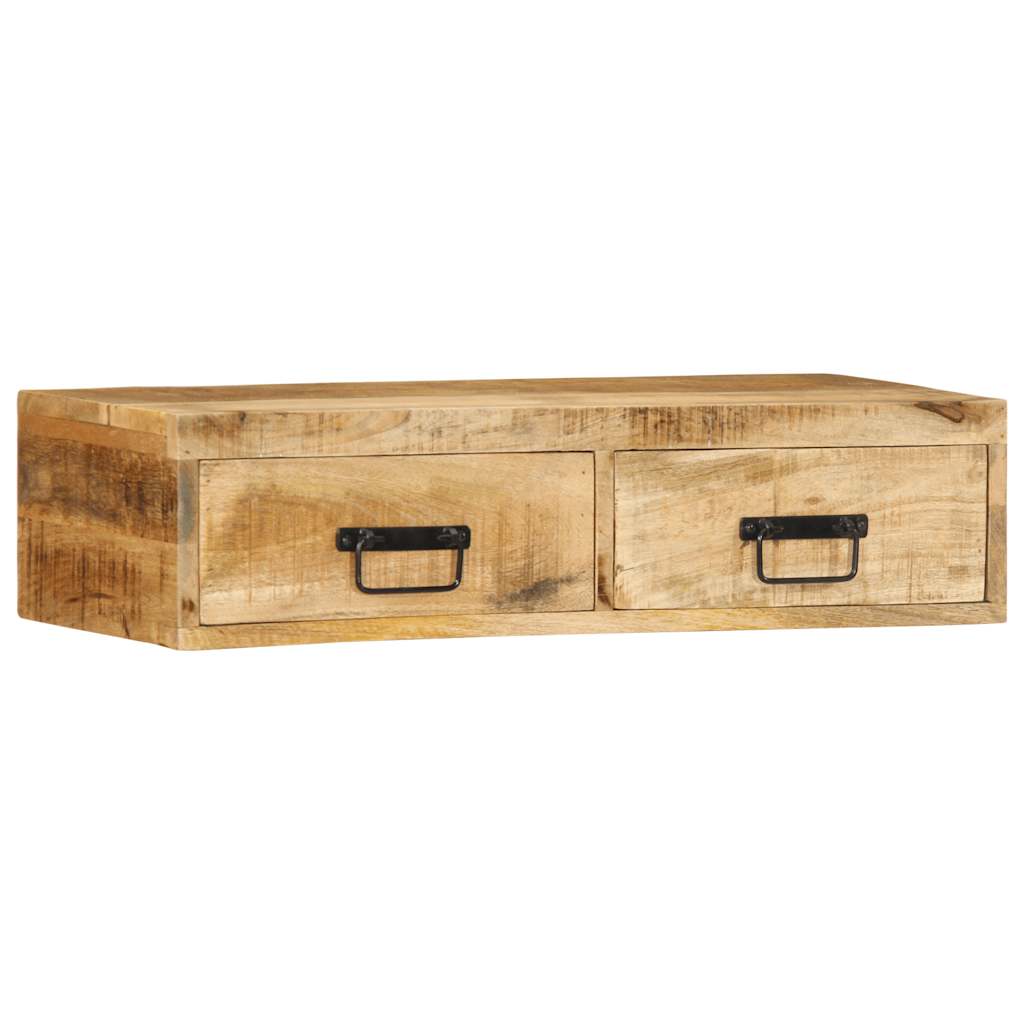vidaXL Tv-meubel wandmontage 100x30x19 cm massief ruw mangohout - Aashly