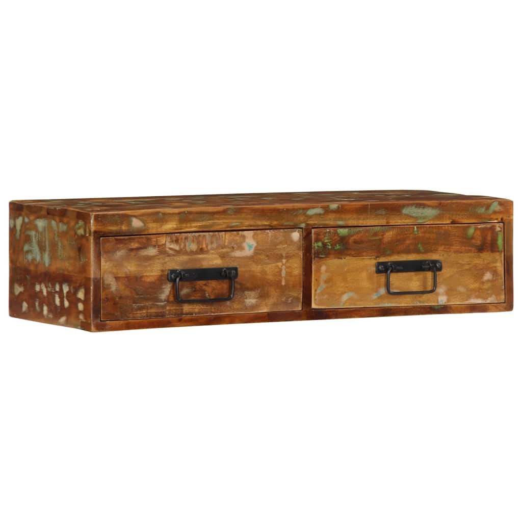vidaXL Tv-meubel wandmontage 100x30x19 cm massief ruw mangohout - Aashly
