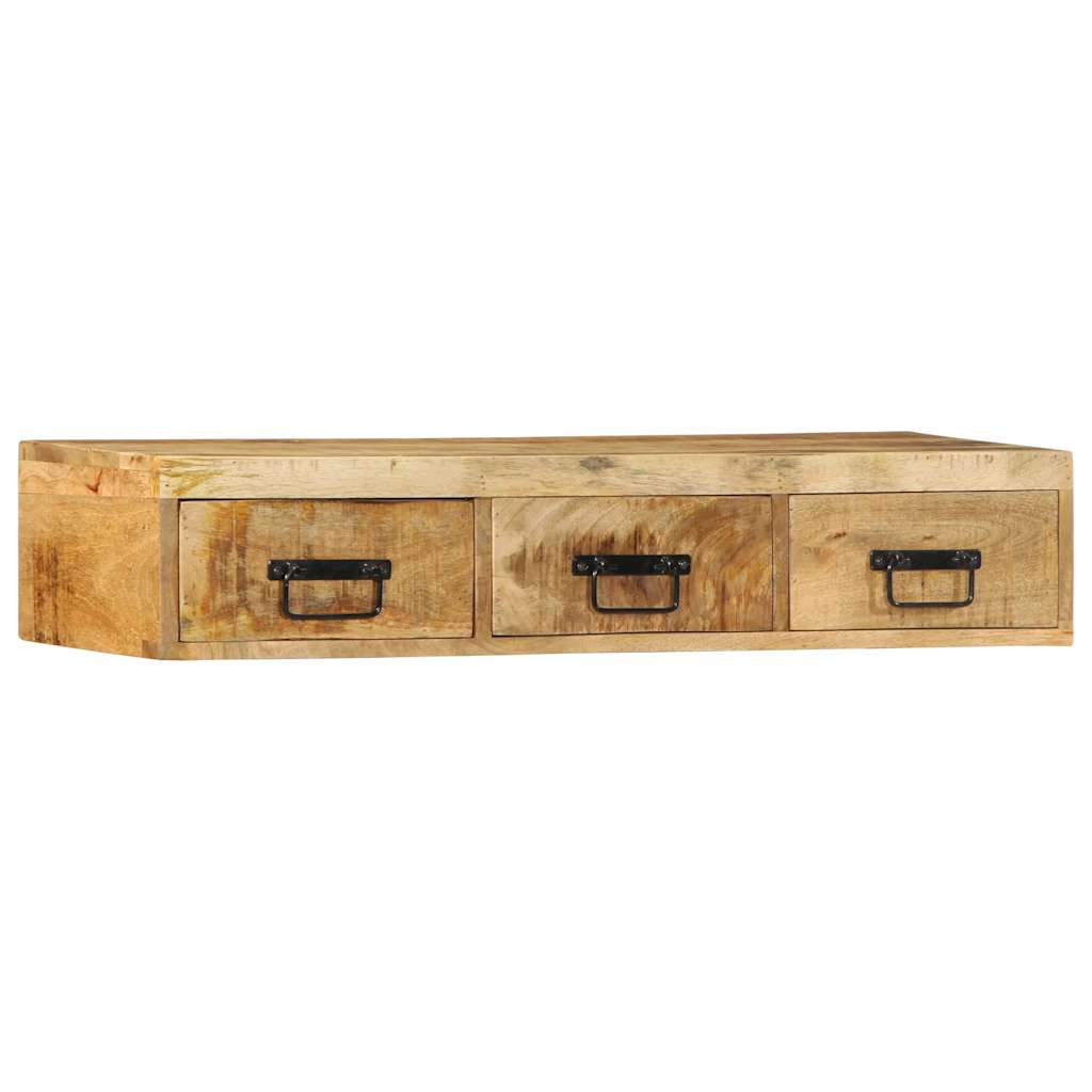 vidaXL Tv-meubel wandmontage 100x30x19 cm massief ruw mangohout - Aashly