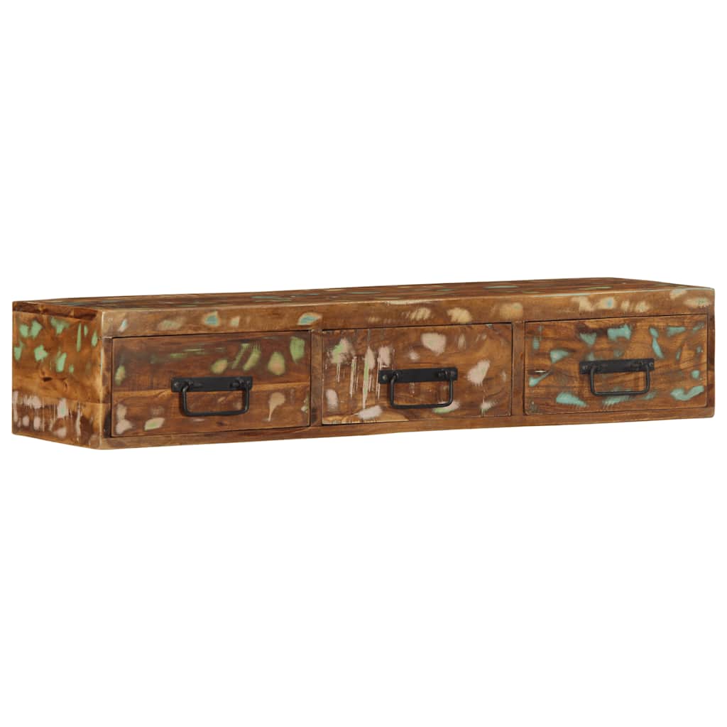 vidaXL Tv-meubel wandmontage 100x30x19 cm massief ruw mangohout - Aashly