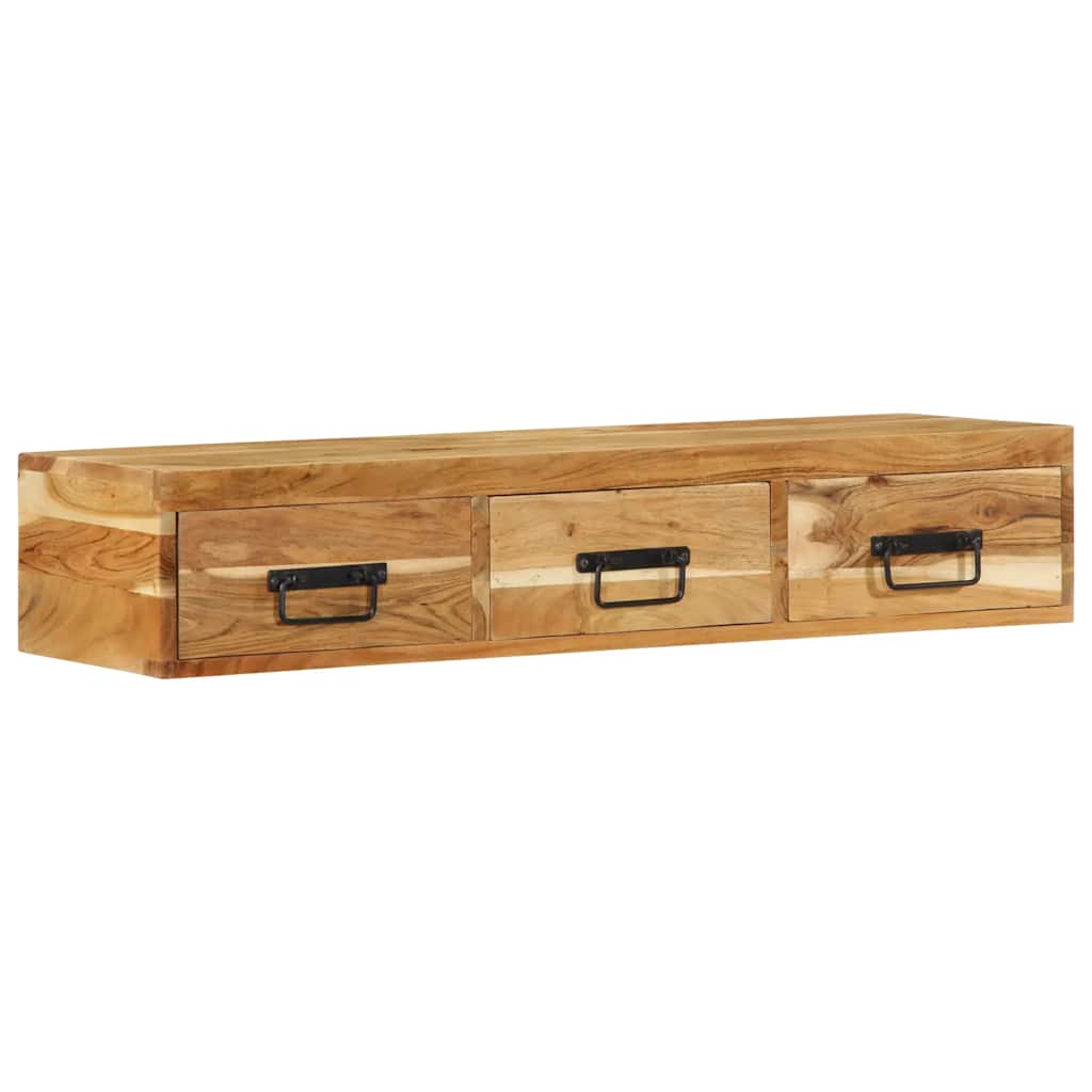 vidaXL Tv-meubel wandmontage 100x30x19 cm massief ruw mangohout - Aashly
