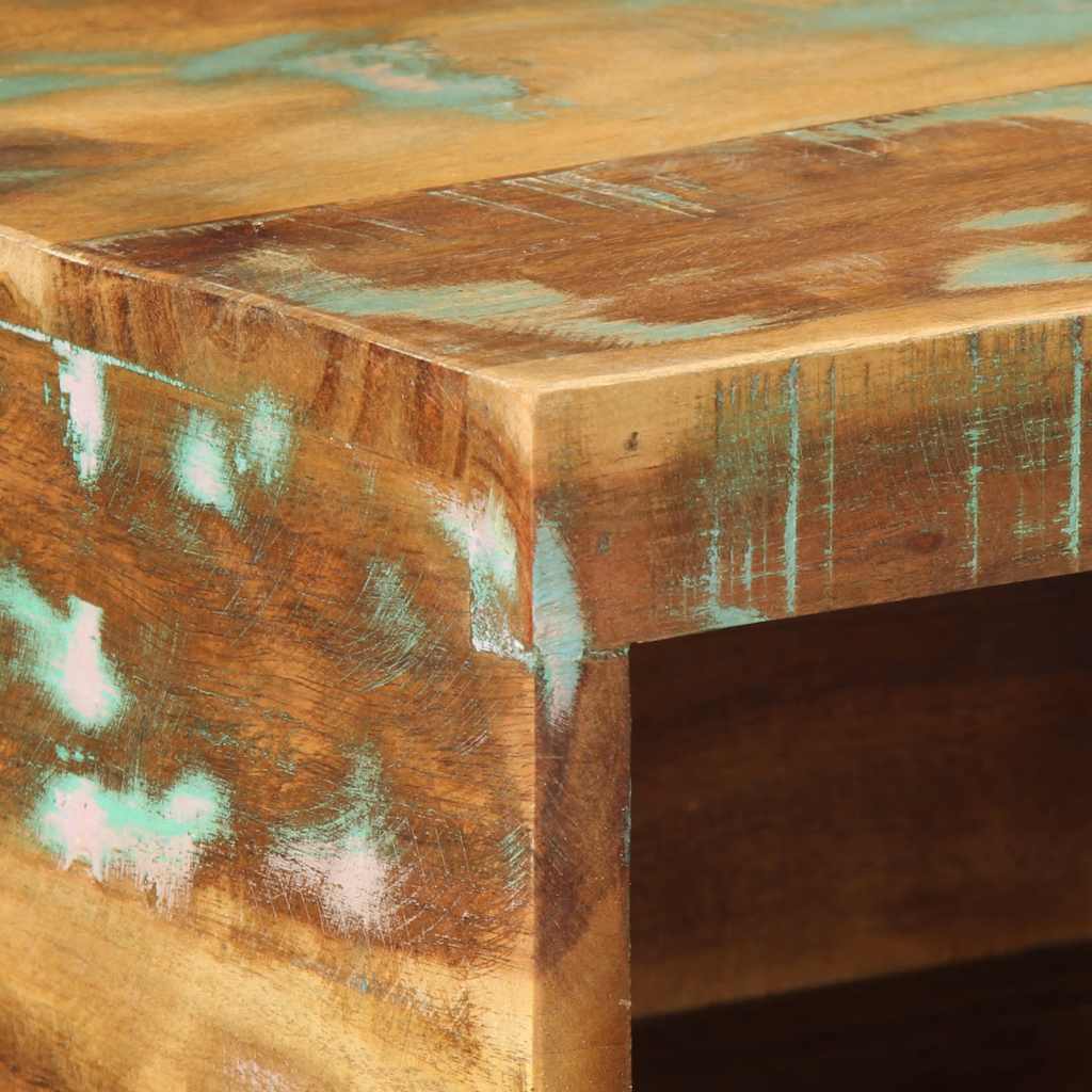 vidaXL Tv-meubel wandmontage 100x30x19 cm massief ruw mangohout - Aashly