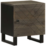 vidaXL Nachtkastje 40x33x46 cm massief mangohout zwart