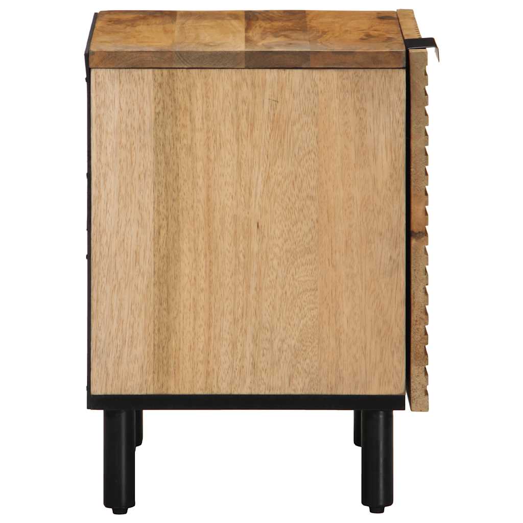 vidaXL Nachtkastjes 2 st 40x33x46 cm massief mangohout bruin - Aashly
