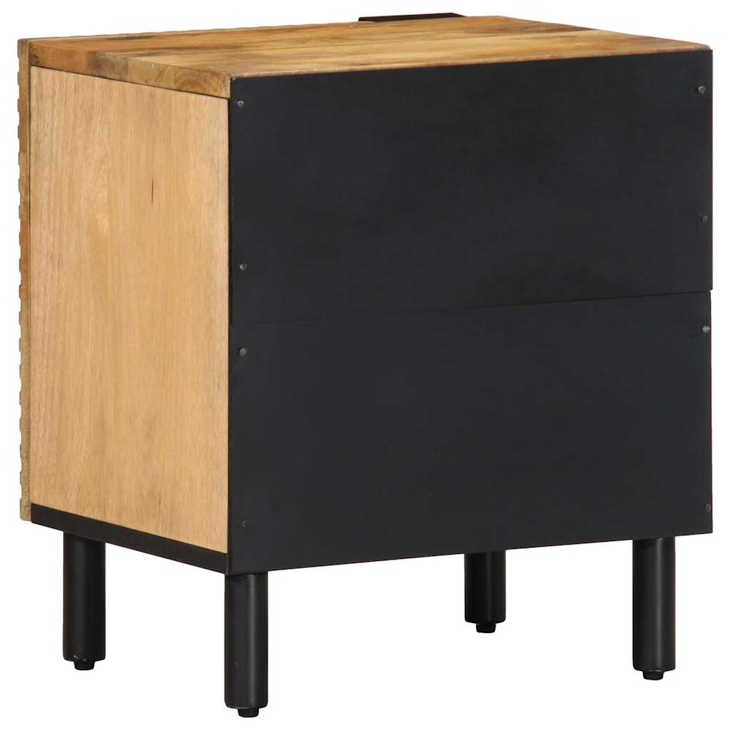 vidaXL Nachtkastjes 2 st 40x33x46 cm massief mangohout bruin - Aashly