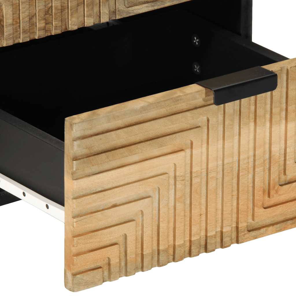 vidaXL Nachtkastje 40x33x46 cm massief mangohout bruin