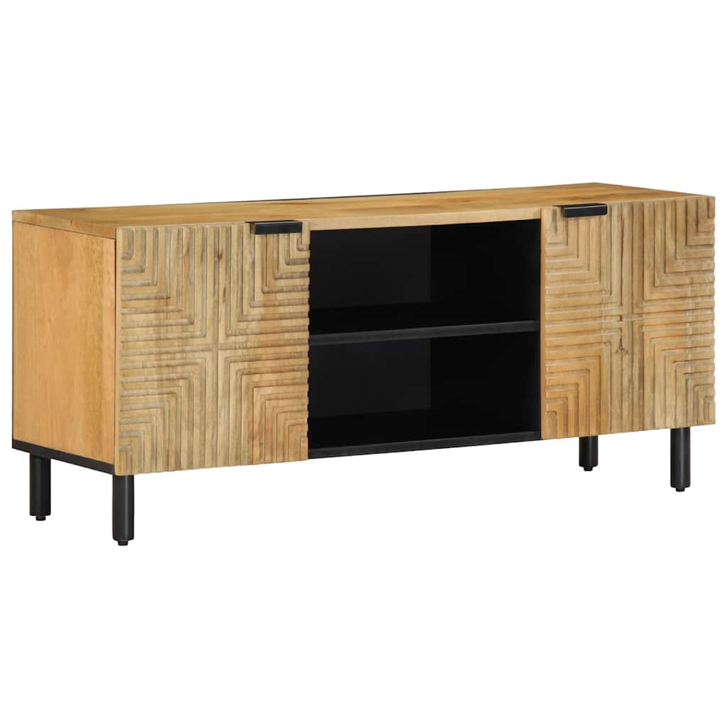 vidaXL Tv-meubel 105x33x46 cm massief mangohout bruin - Aashly