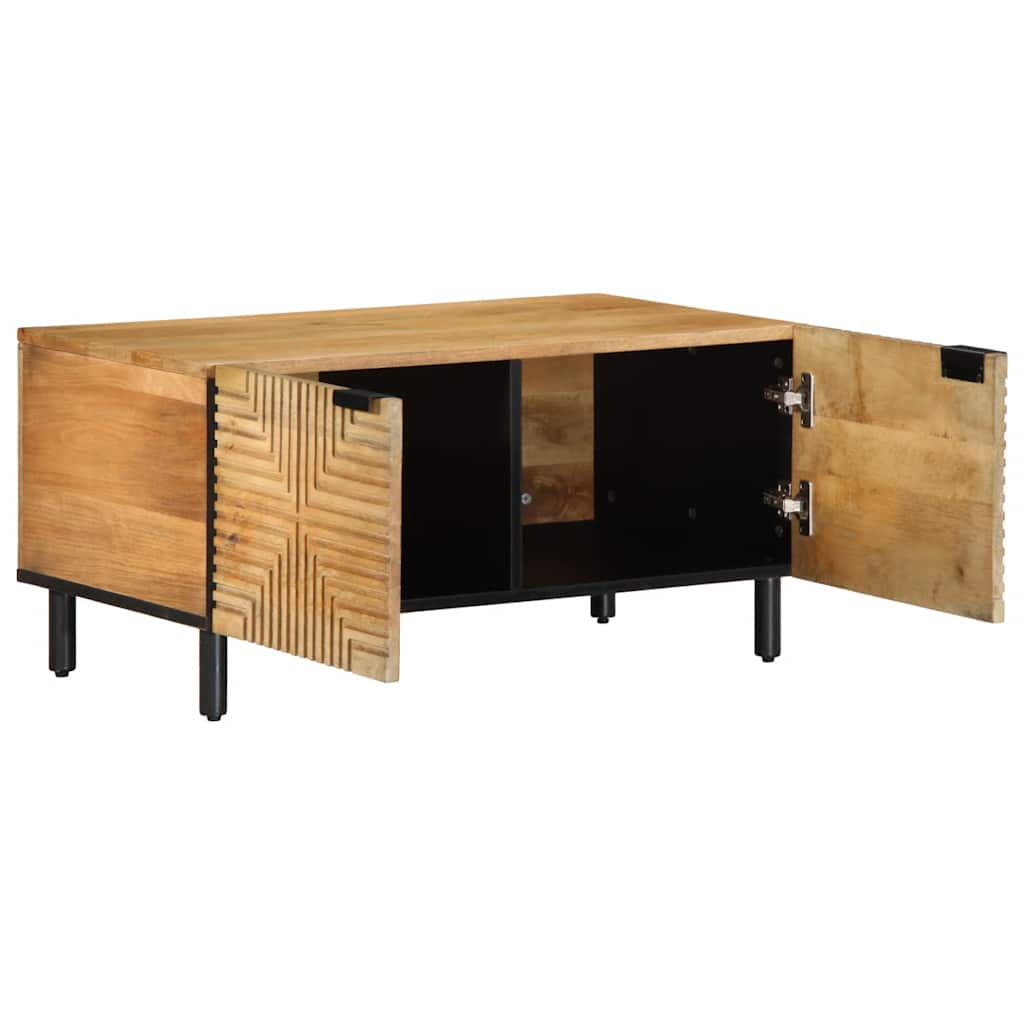 vidaXL Salontafel 80x50x40 cm massief mangohout bruin