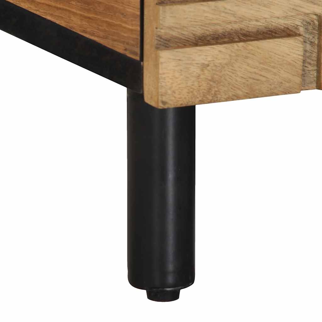 vidaXL Salontafel 80x50x40 cm massief mangohout bruin