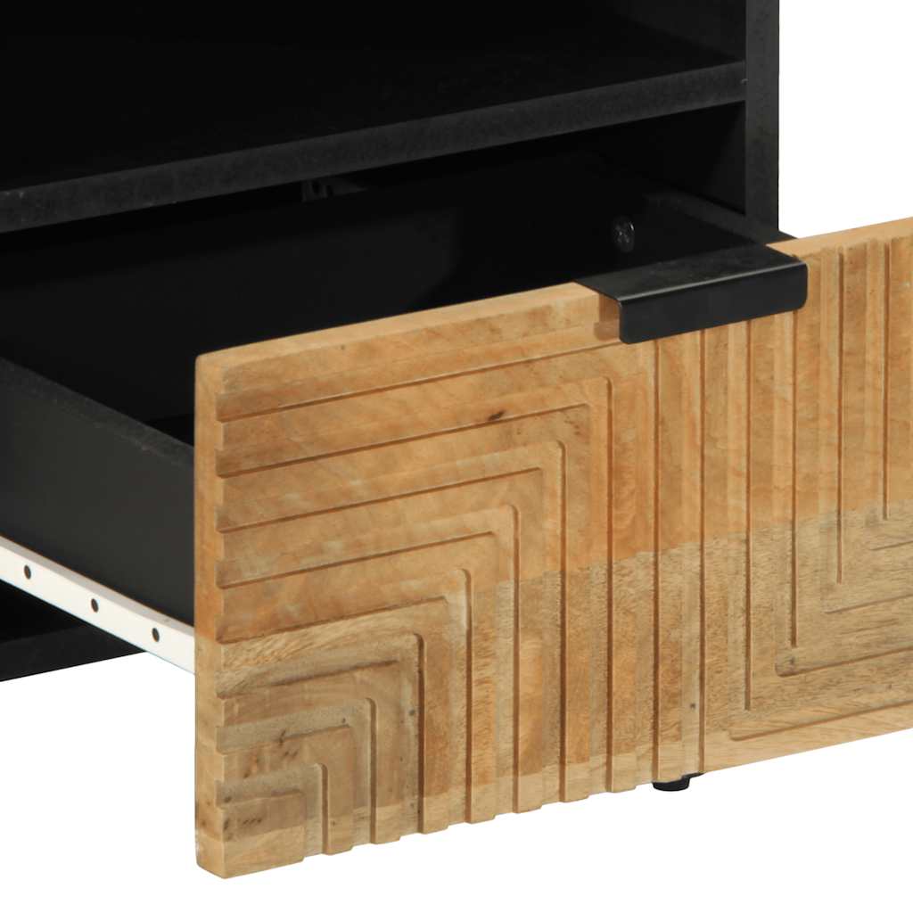 vidaXL Nachtkastje 40x33x46 cm massief mangohout bruin