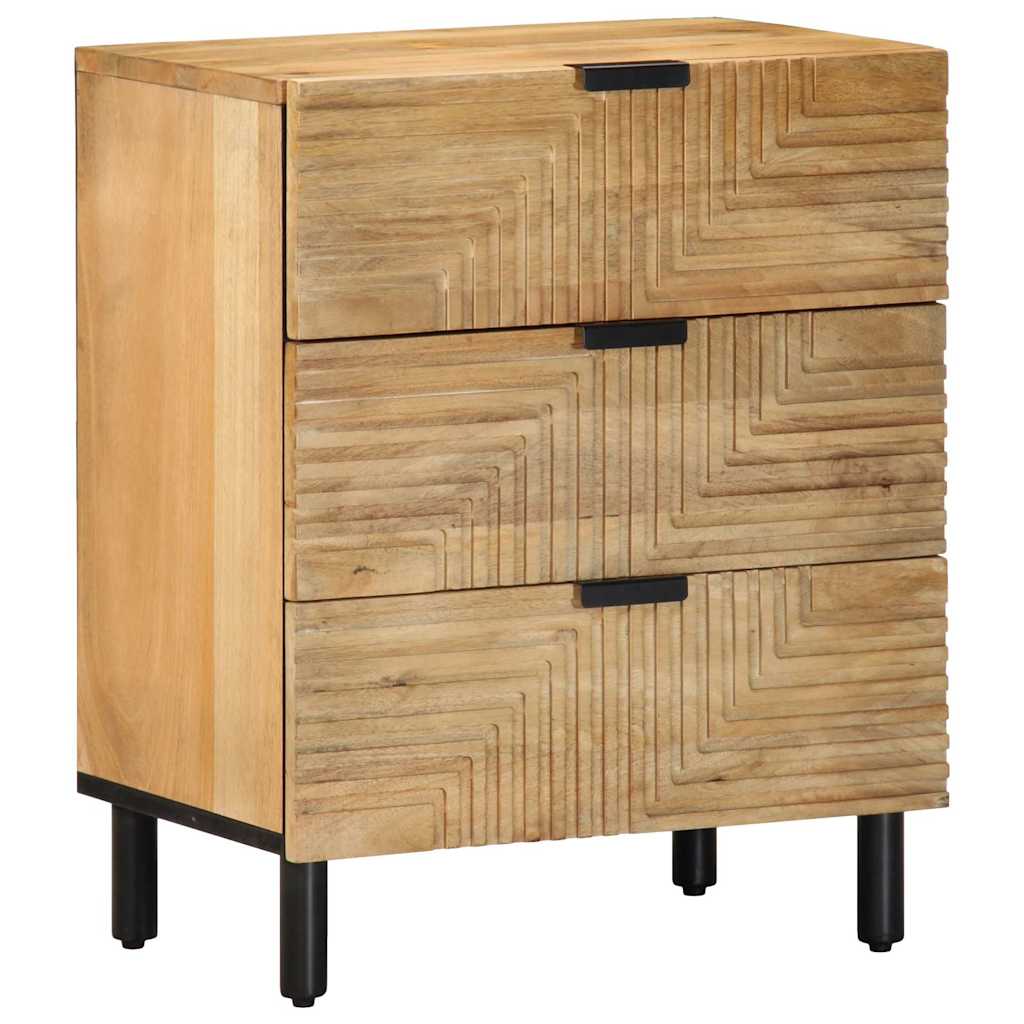 vidaXL Nachtkastje 50x33x60 cm massief mangohout bruin - Aashly