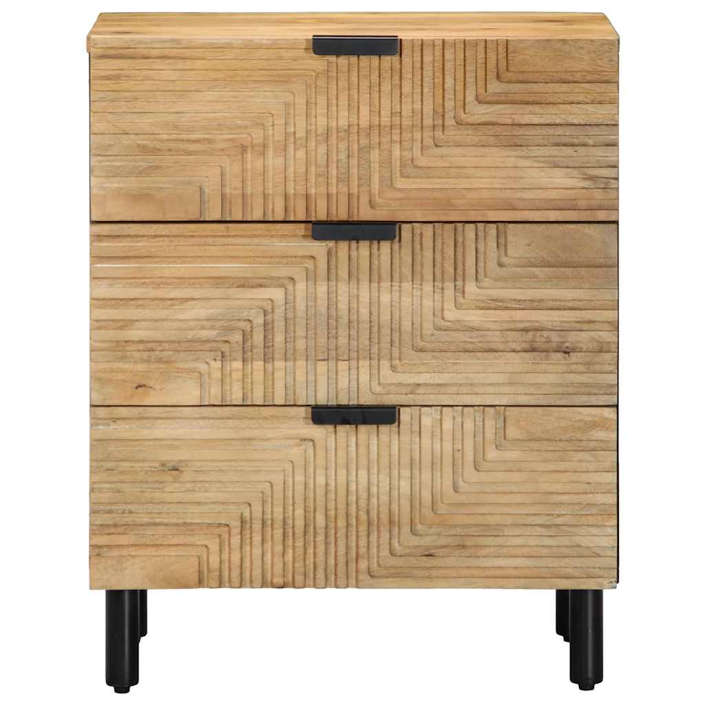vidaXL Nachtkastje 50x33x60 cm massief mangohout bruin - Aashly