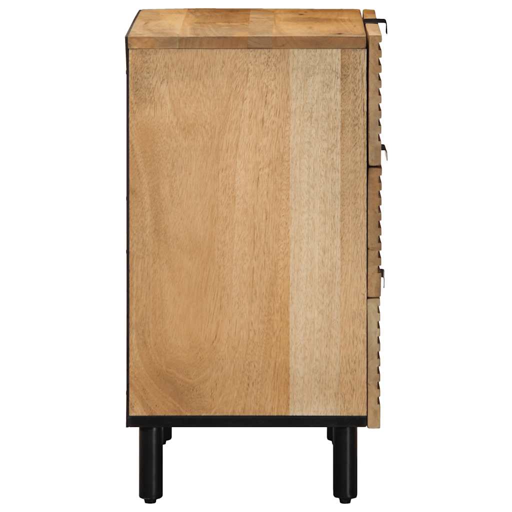 vidaXL Nachtkastje 50x33x60 cm massief mangohout bruin - Aashly
