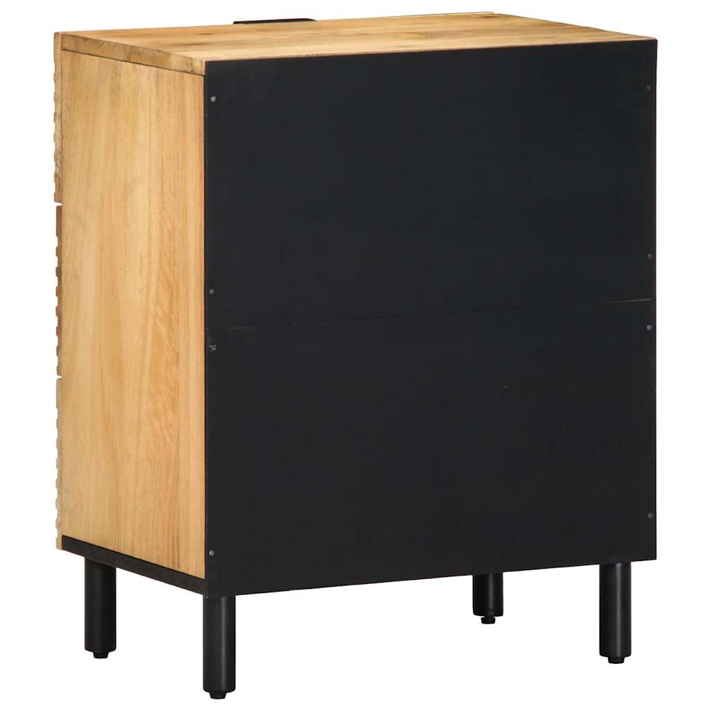 vidaXL Nachtkastje 50x33x60 cm massief mangohout bruin - Aashly