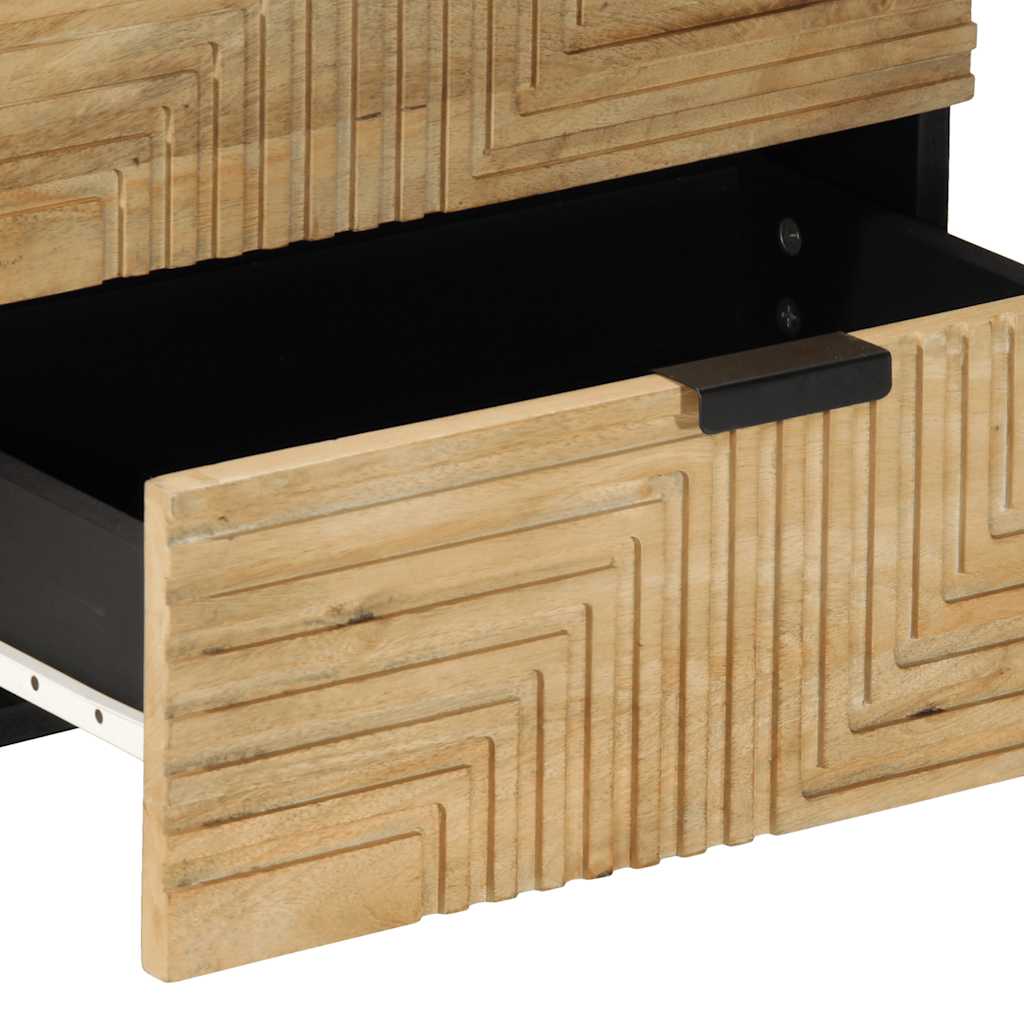 vidaXL Nachtkastje 50x33x60 cm massief mangohout bruin - Aashly