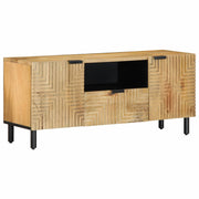 vidaXL Tv-meubel 105x33x46 cm massief mangohout bruin - Aashly