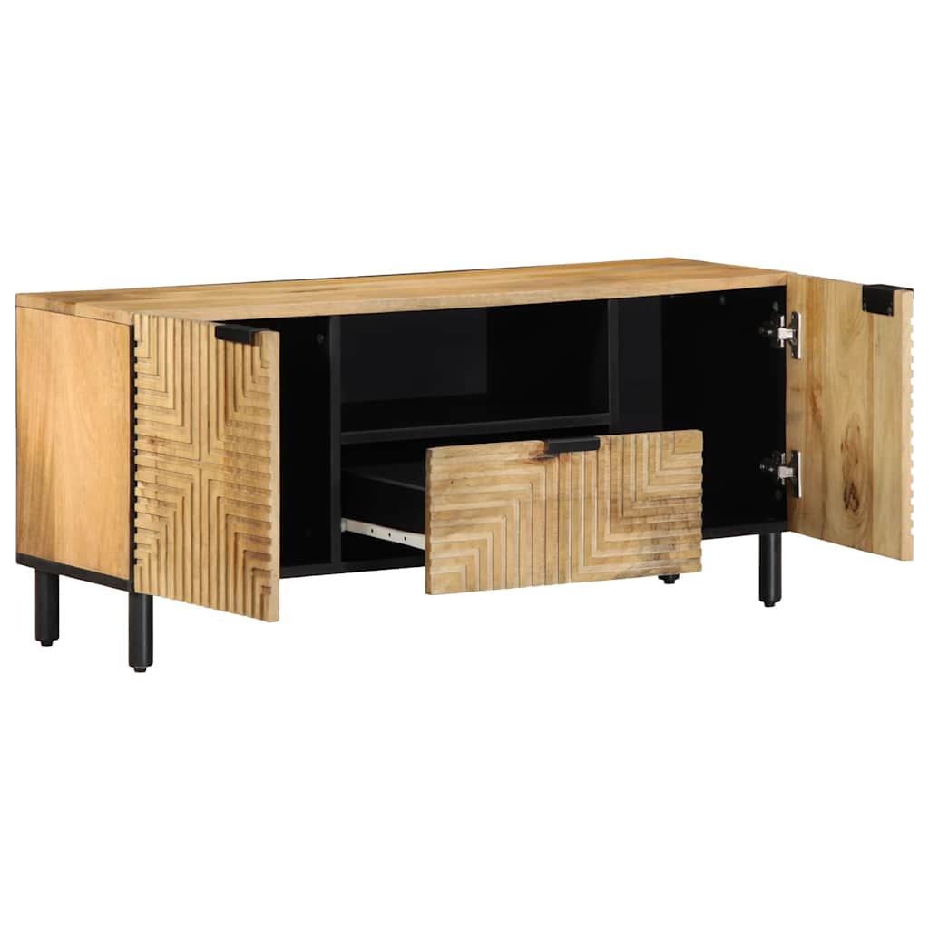 vidaXL Tv-meubel 105x33x46 cm massief mangohout bruin - Aashly