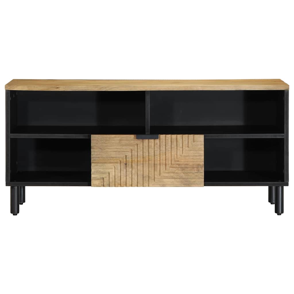 vidaXL Tv-meubel 100x33x46 cm massief mangohout bruin - Aashly