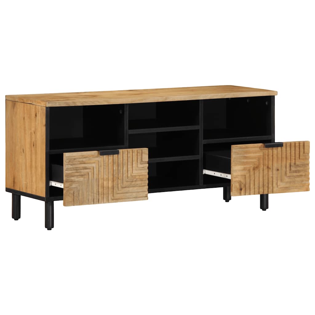 vidaXL Tv-meubel 100x33x46 cm massief mangohout bruin