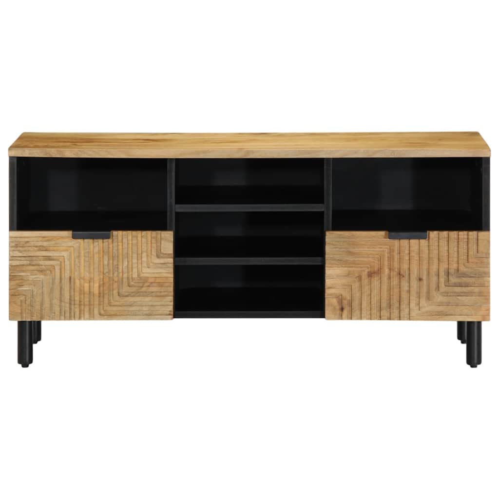 vidaXL Tv-meubel 100x33x46 cm massief mangohout bruin