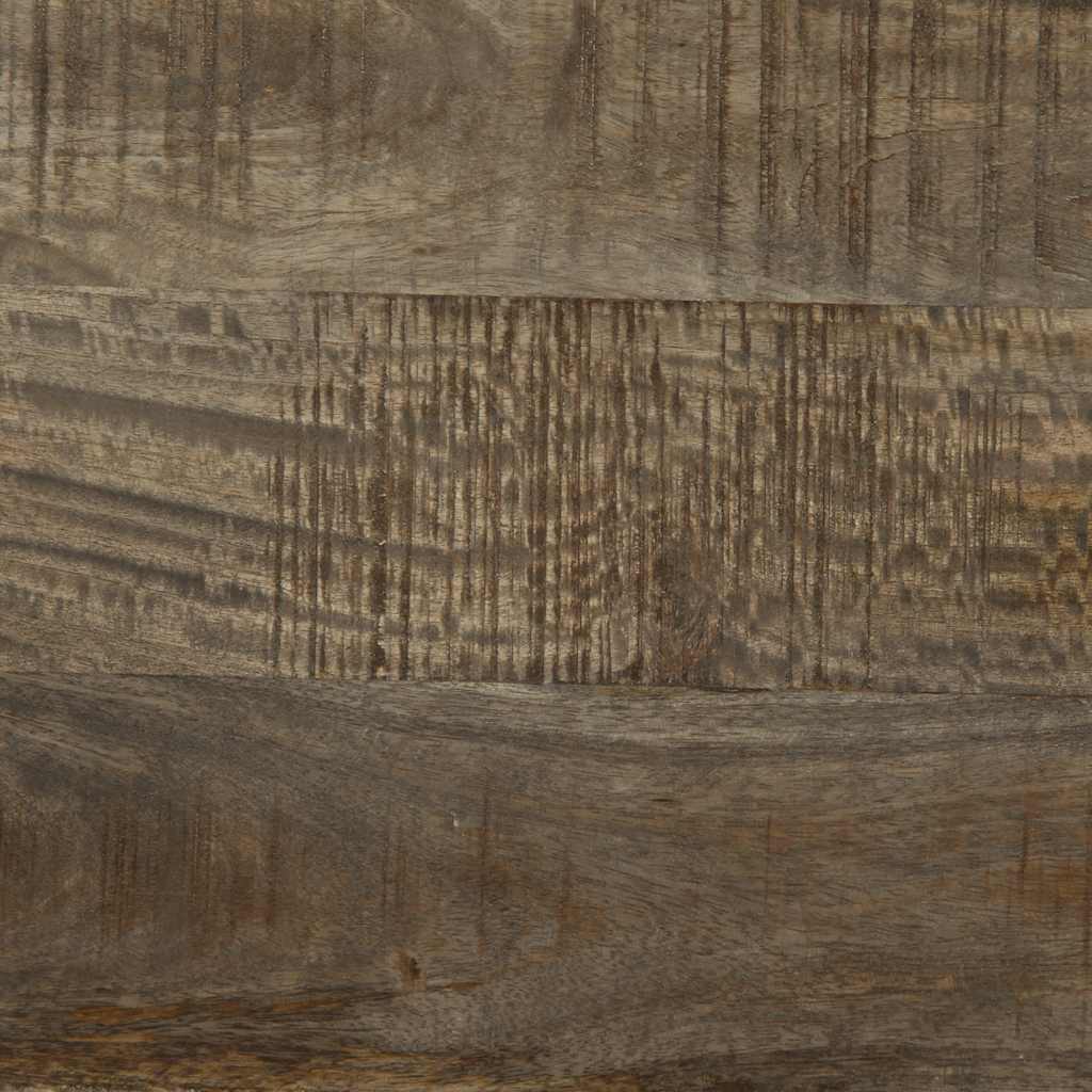 vidaXL Nachtkastje 40x33x46 cm massief mangohout lichtgrijs - Aashly