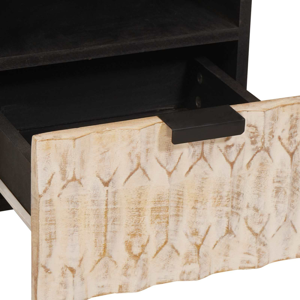 vidaXL TV-kast met lade Witte Was Afwerking 70 x 33,5 x 46 cm