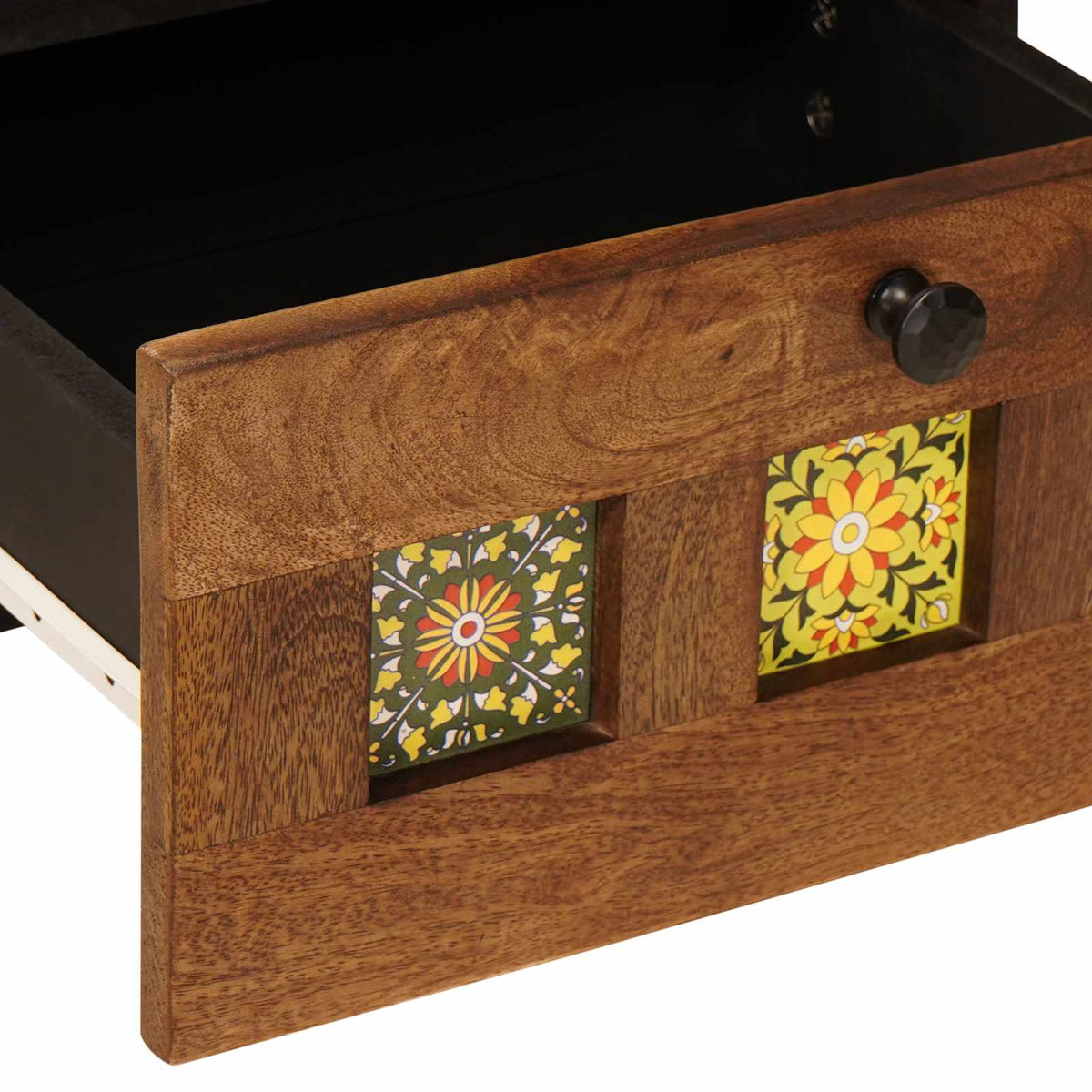 vidaXL Nachtkastje 2 pcs Bruin 40 x 33 x 46 cm Massief Mango Hout
