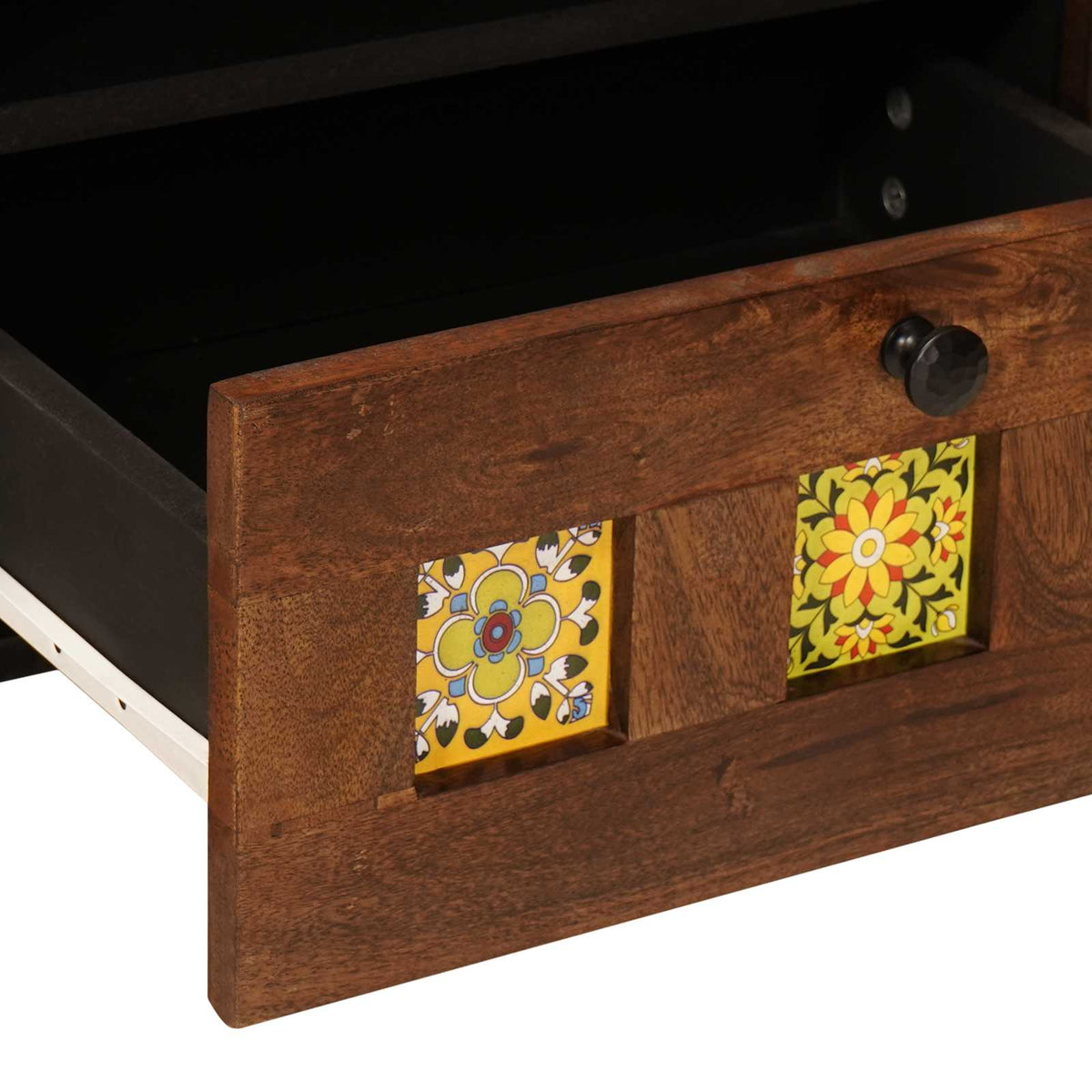 vidaXL TV-kast Walnotenhout 105 x 33,5 x 46 cm Massief Mango Hout