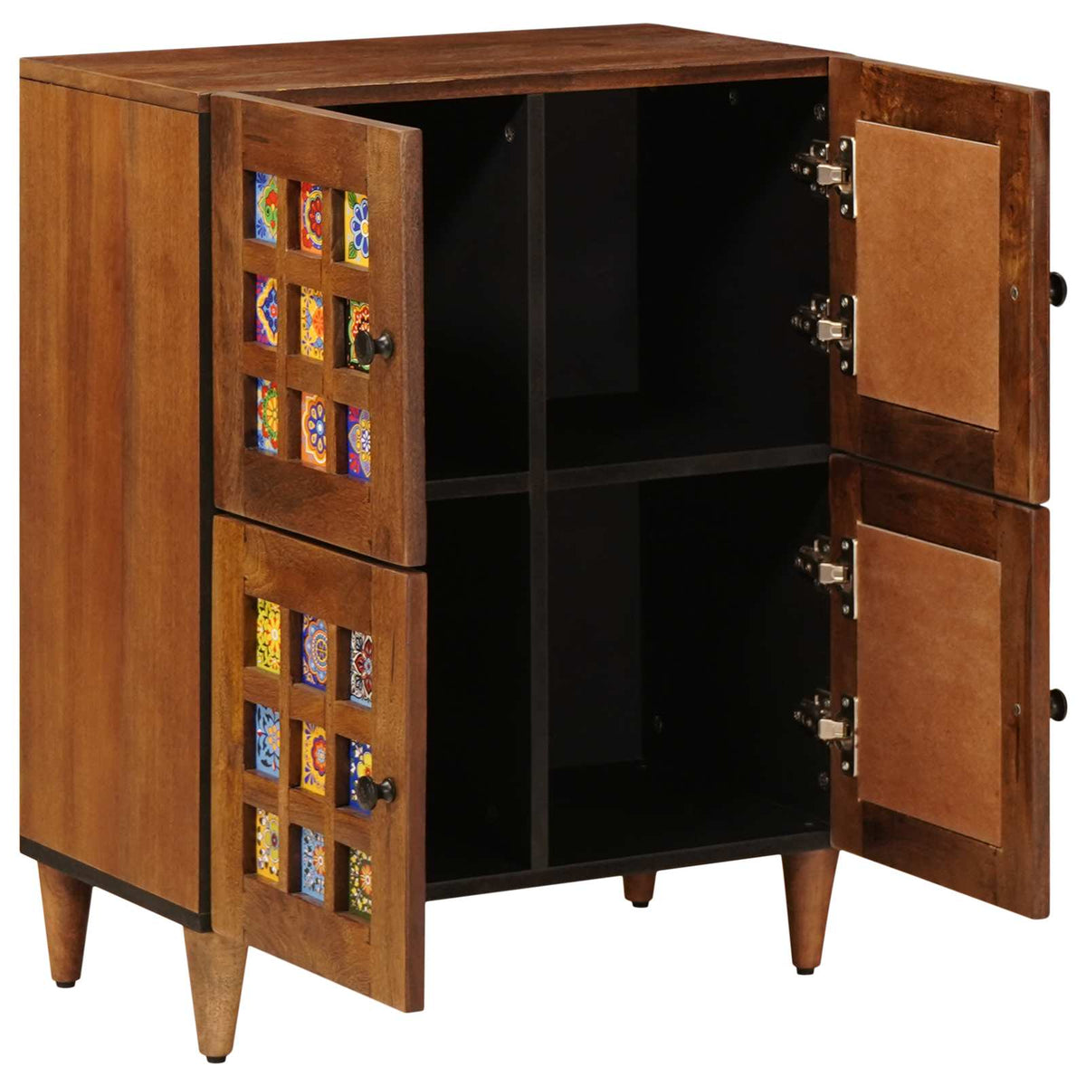 vidaXL Dressoir Walnotenhout 60 x 33,5 x 75 cm Massief Mango Hout