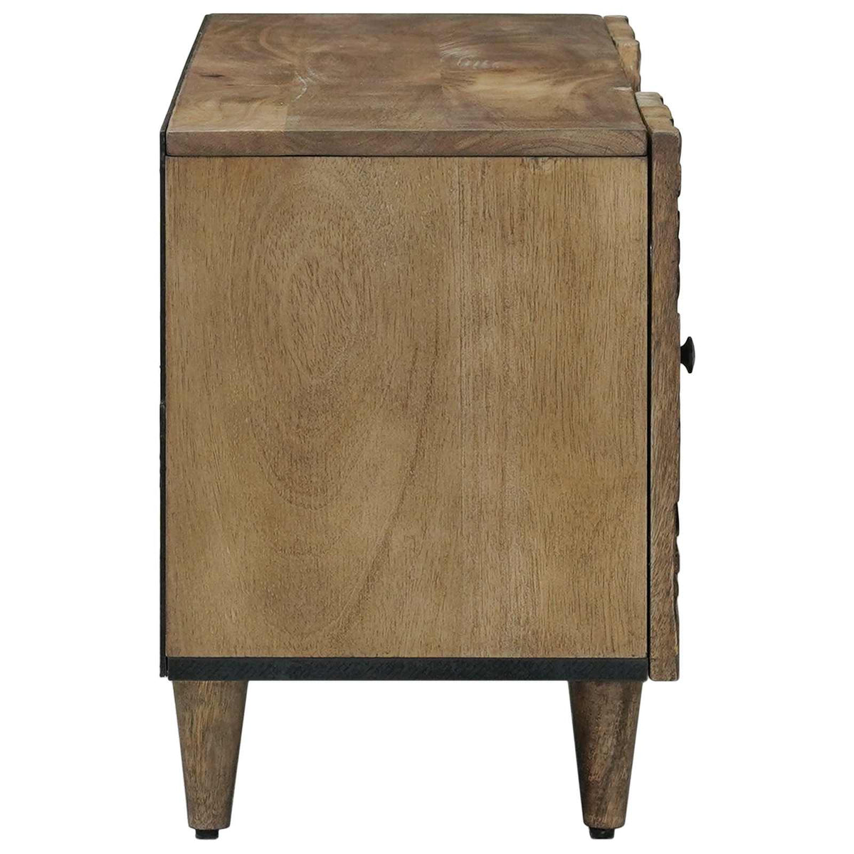 vidaXL TV-kast met lade Wit 105 x 33,5 x 46 cm Massief Mango Hout