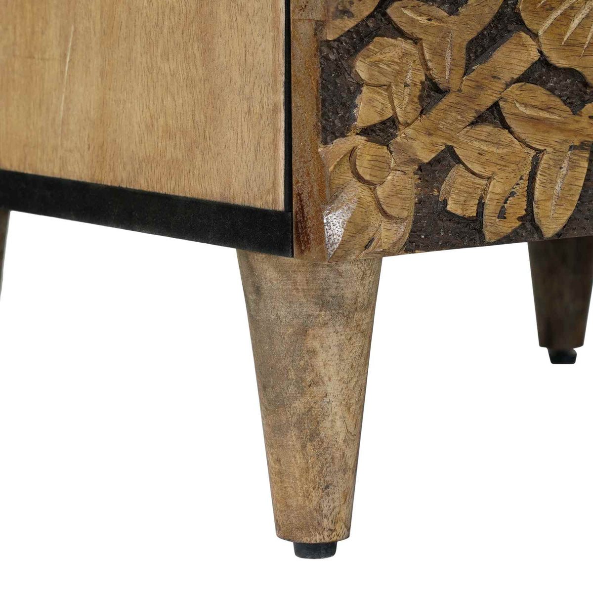 vidaXL Dressoir met lade Wit 40 x 33,5 x 75 cm Massief Mango Hout