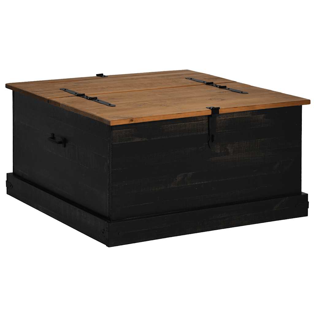 vidaXL Opbergkist HALDEN wit 91x91x47 cm massief grenenhout - Aashly