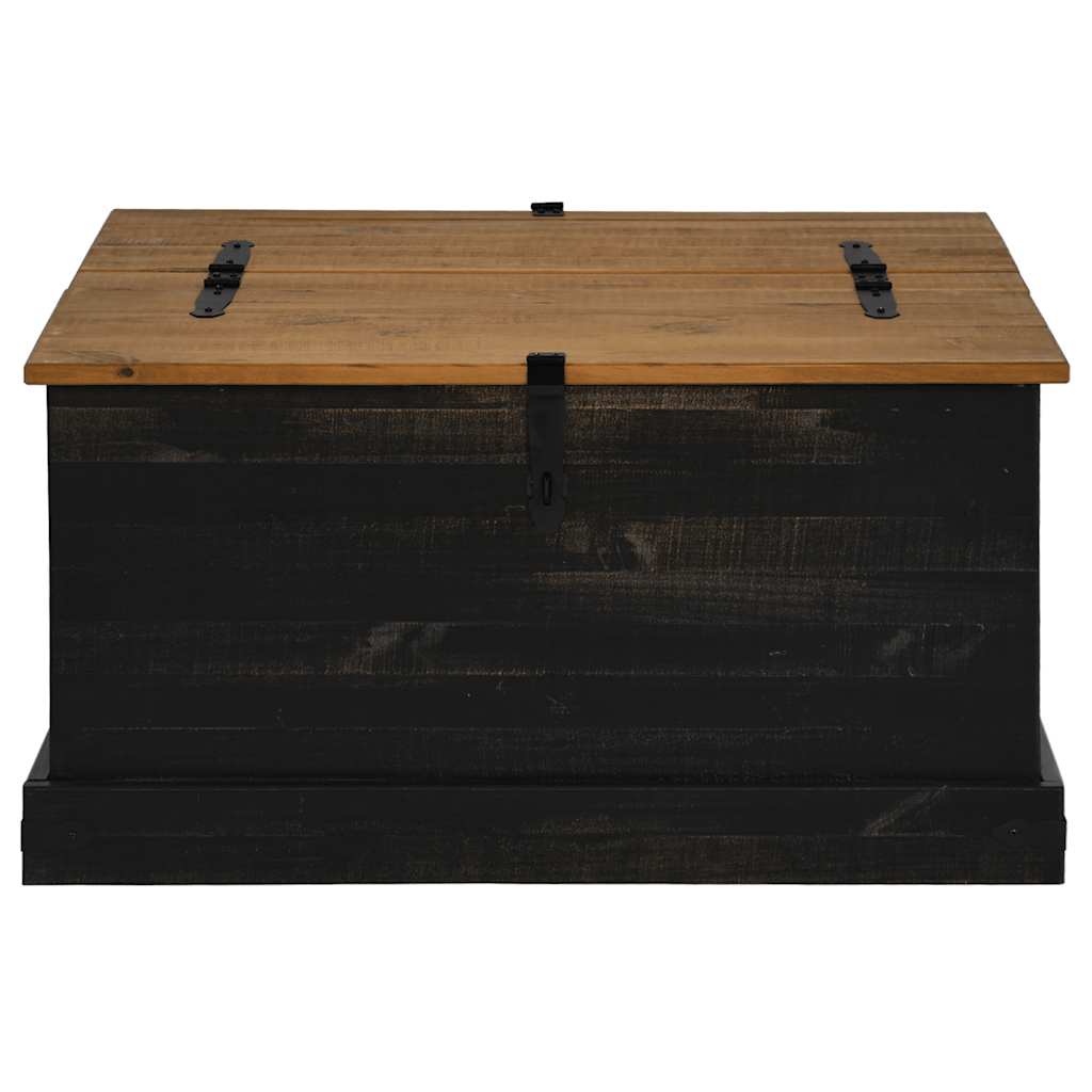 vidaXL Opbergkist HALDEN wit 91x91x47 cm massief grenenhout - Aashly
