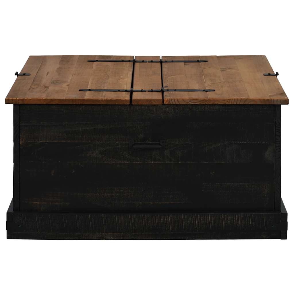 vidaXL Opbergkist HALDEN wit 91x91x47 cm massief grenenhout - Aashly