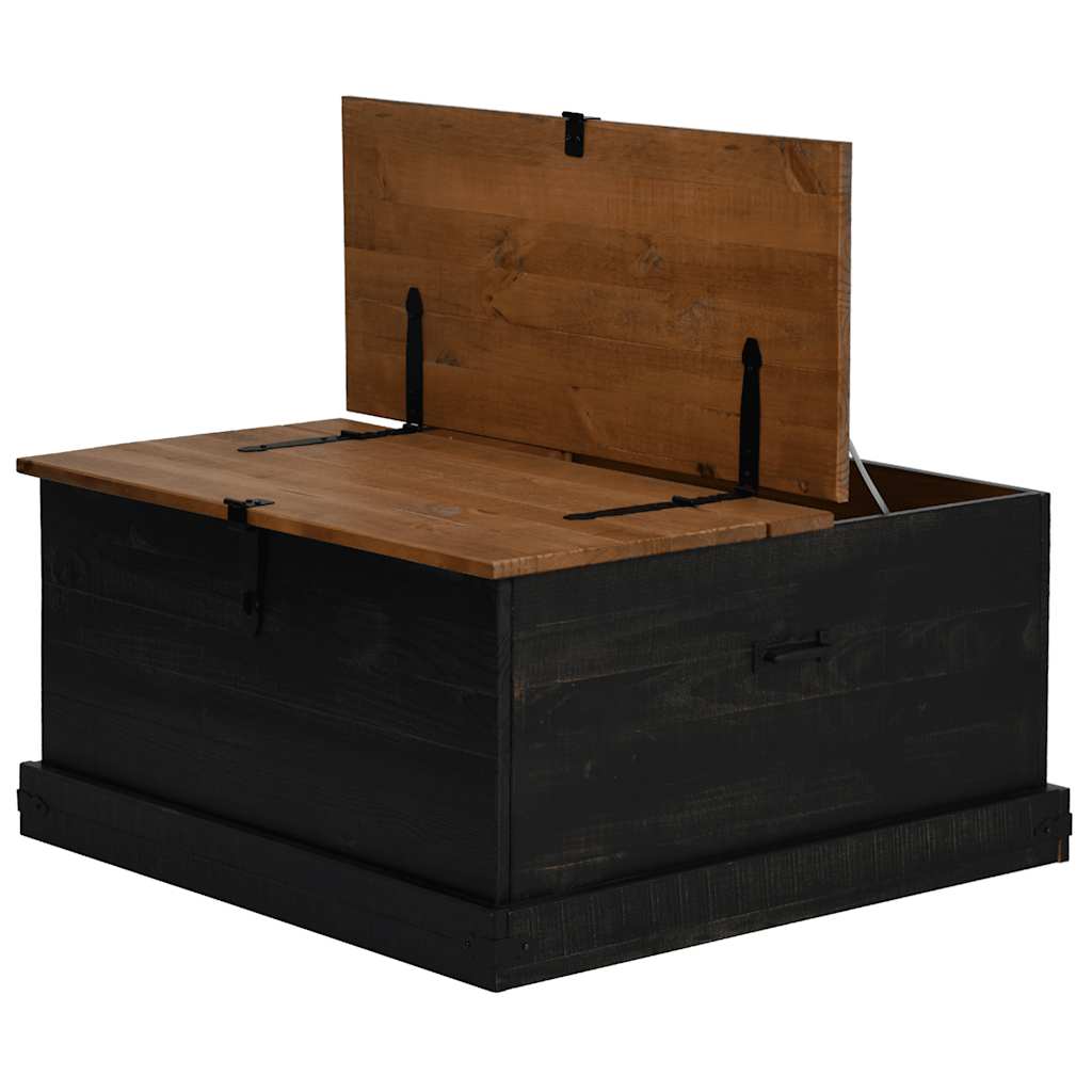 vidaXL Opbergkist HALDEN wit 91x91x47 cm massief grenenhout - Aashly