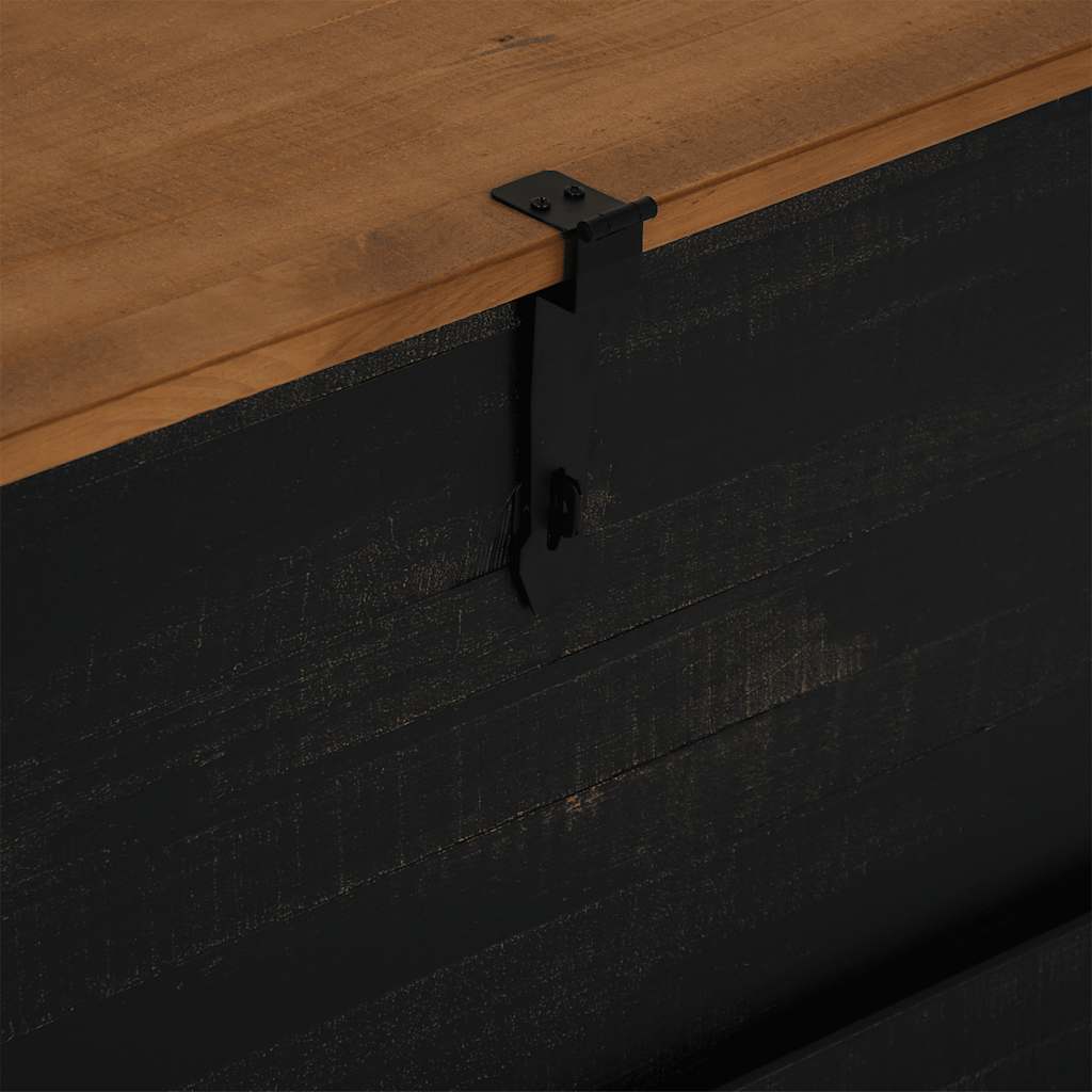 vidaXL Opbergkist HALDEN wit 91x91x47 cm massief grenenhout - Aashly