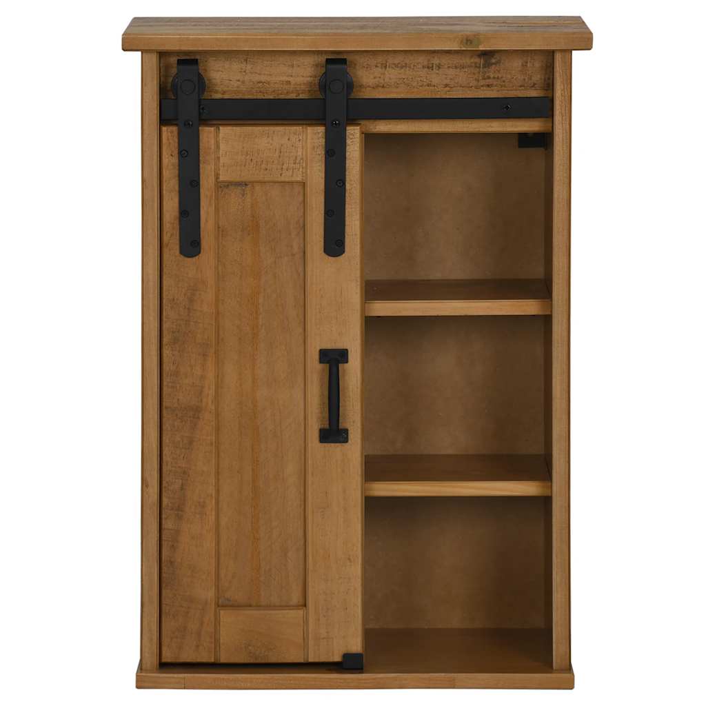 vidaXL Hangkast HALDEN met schuifdeur 49x22,5x70 cm grenenhout wit - Aashly