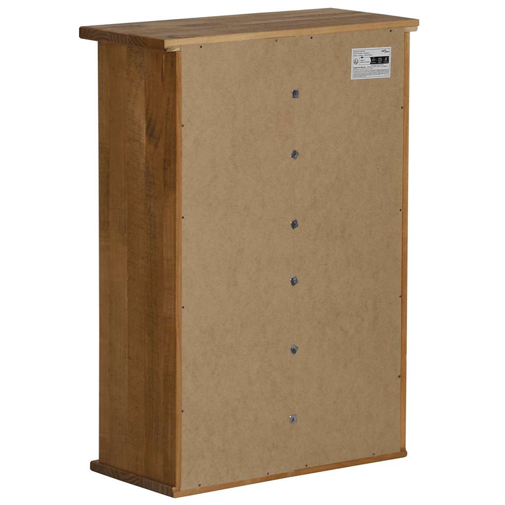 vidaXL Hangkast HALDEN met schuifdeur 49x22,5x70 cm grenenhout wit - Aashly