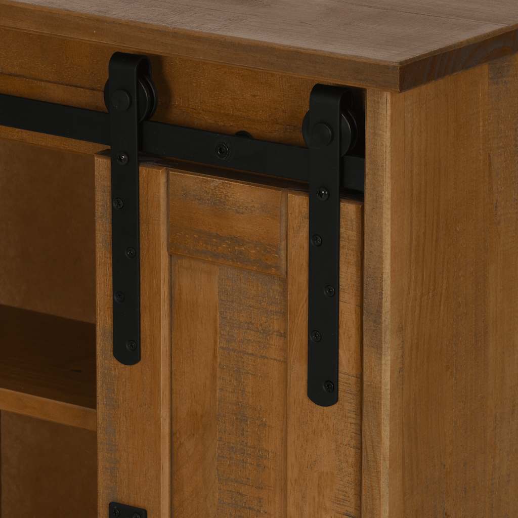 vidaXL Hangkast HALDEN met schuifdeur 49x22,5x70 cm grenenhout wit - Aashly