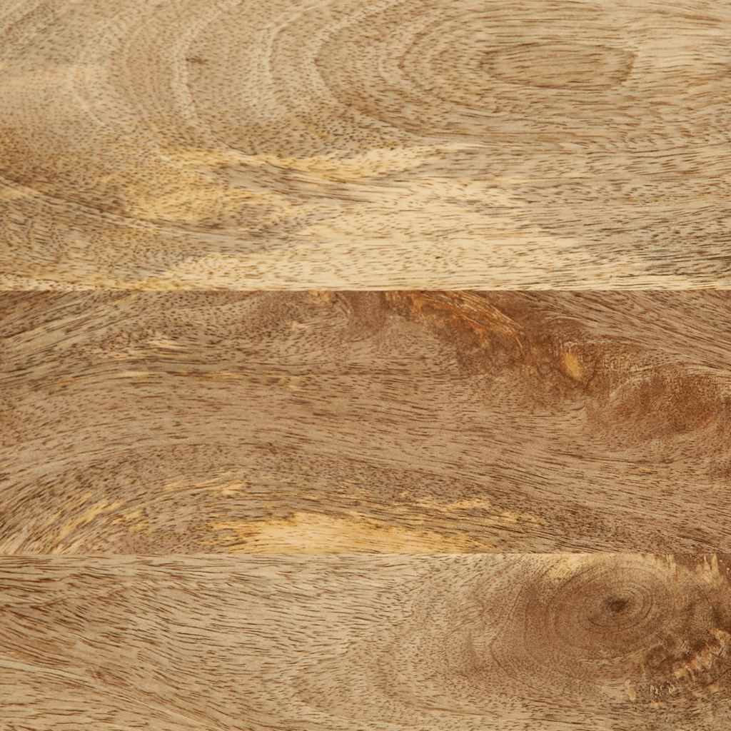 vidaXL Nachtkastje 40x33,5x46 cm massief ruw mangohout zwart - Aashly