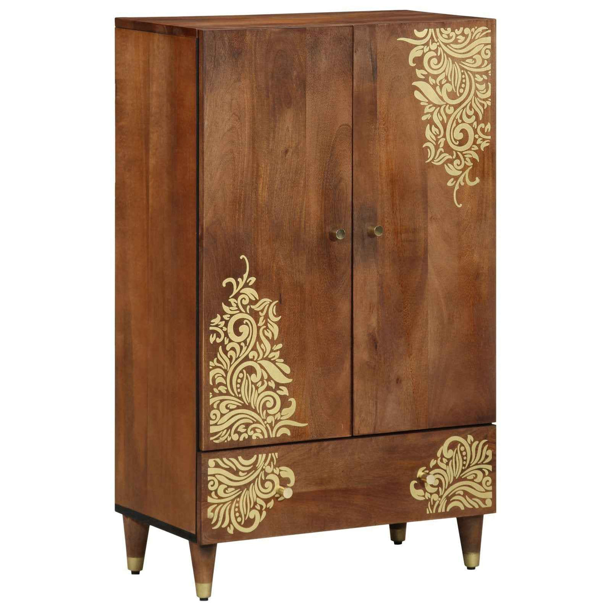 vidaXL Hoogkast 60x33x100 cm Massief Houten Mango