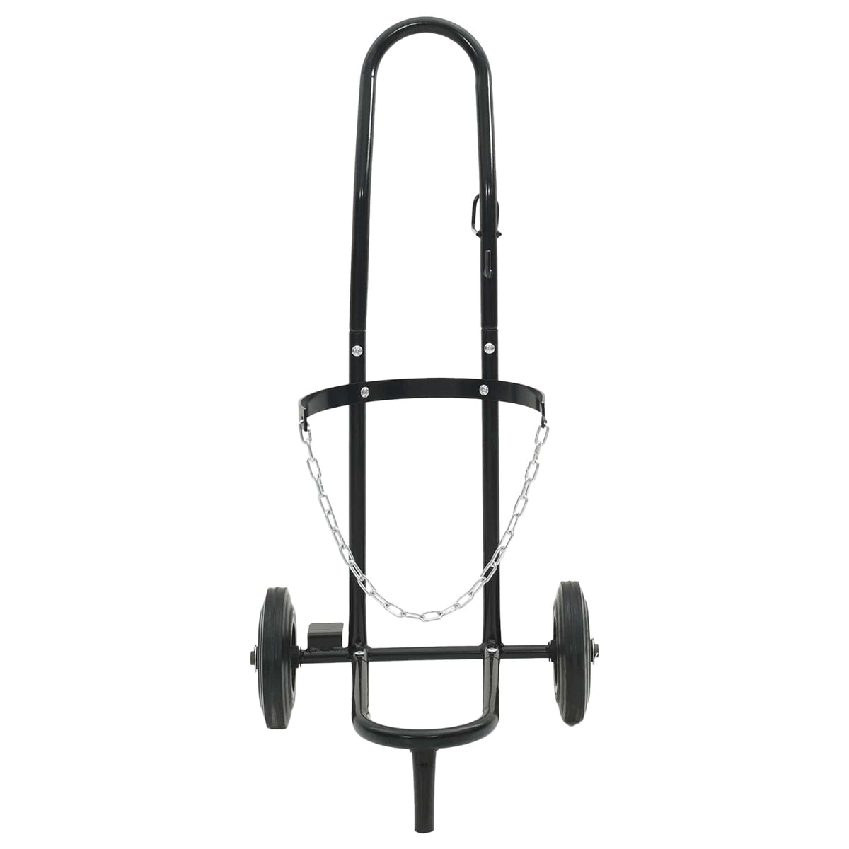 vidaXL Handtrolley Zwart en Rood 49 x 49 x 101 cm Staal