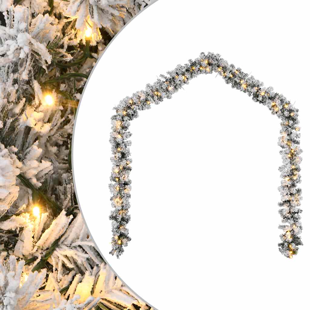 vidaXL Kerstslinger met kerstballen en LED-verlichting 20 m PVC groen - Aashly