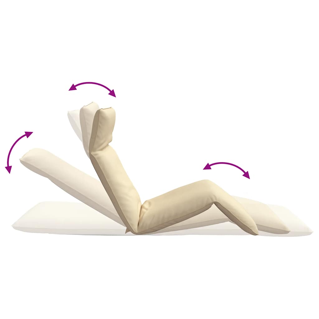 vidaXL Ligstoel inklapbaar 175x54x8,5 cm Oxford stof antracietkleurig - Aashly